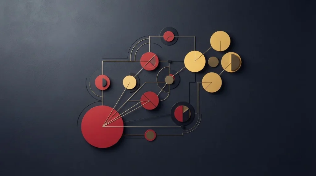 Schematische Verbindung zwischen Unternehmen und Zuständigkeiten